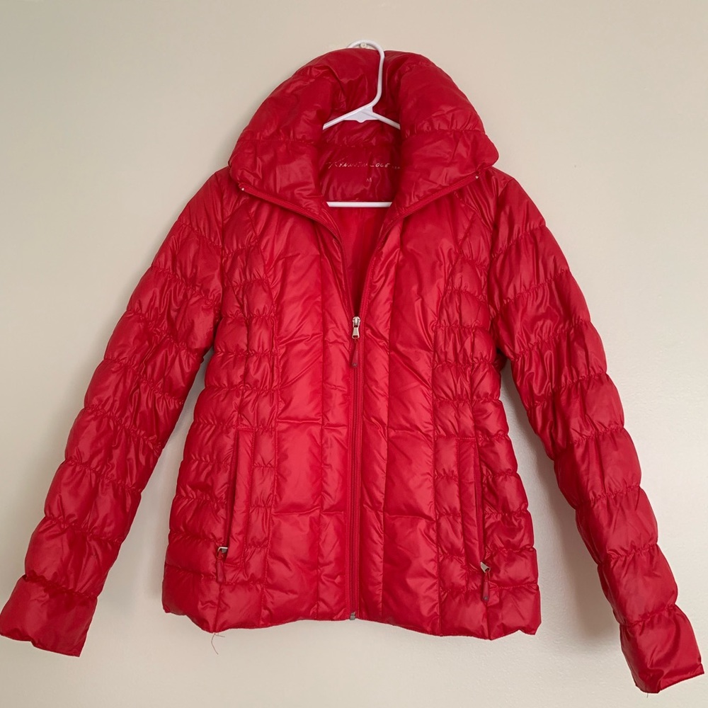 Red Kenneth Cole Lightweight Down Jacket